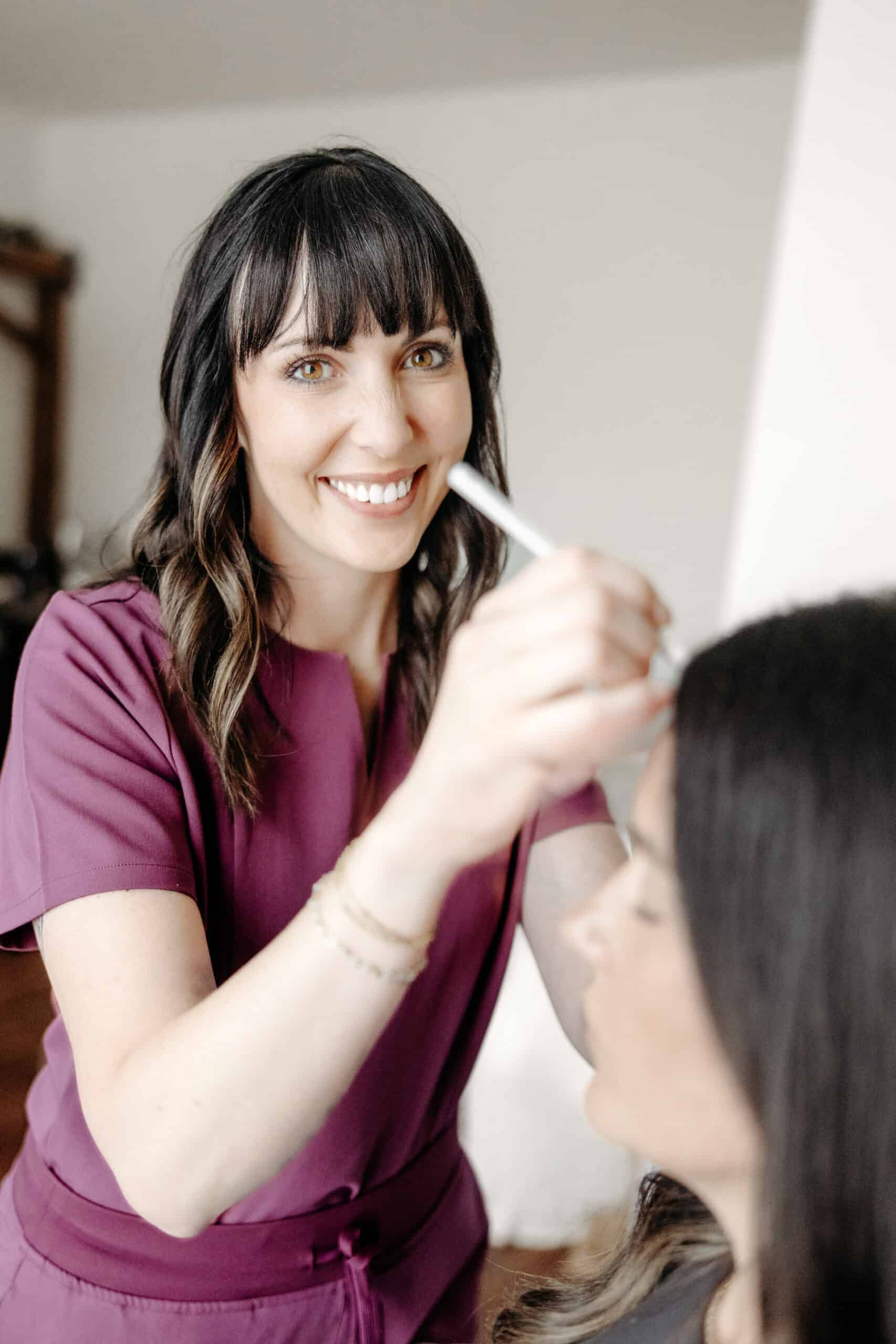 Carrie giving a Botox treatment