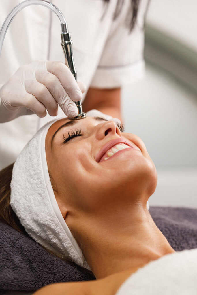 woman having a Hydrodermabrasion service