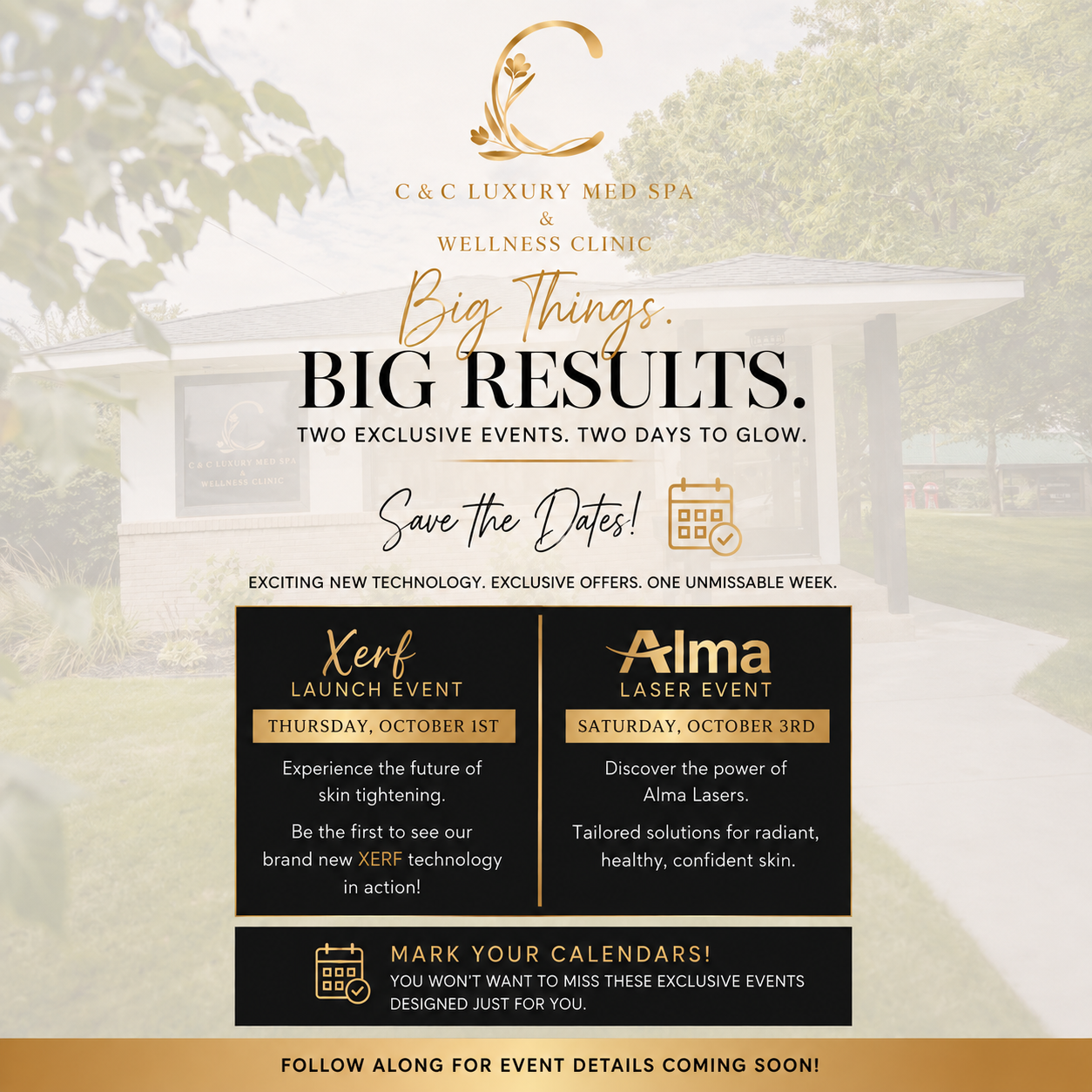 Alma® and XERF™ events at C&C Luxury Medspa & Wellness